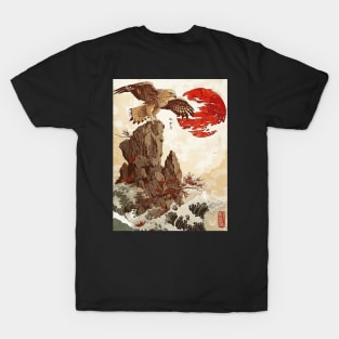 hawk, moon and skull 3 T-Shirt